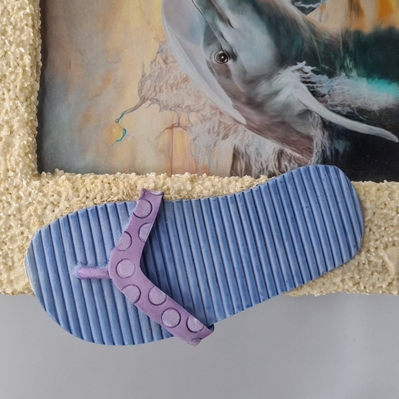 Framed Dolphin at Sunset‎ Colorful  Watercolor Oil Painting Art Print - Picture 4 of 11